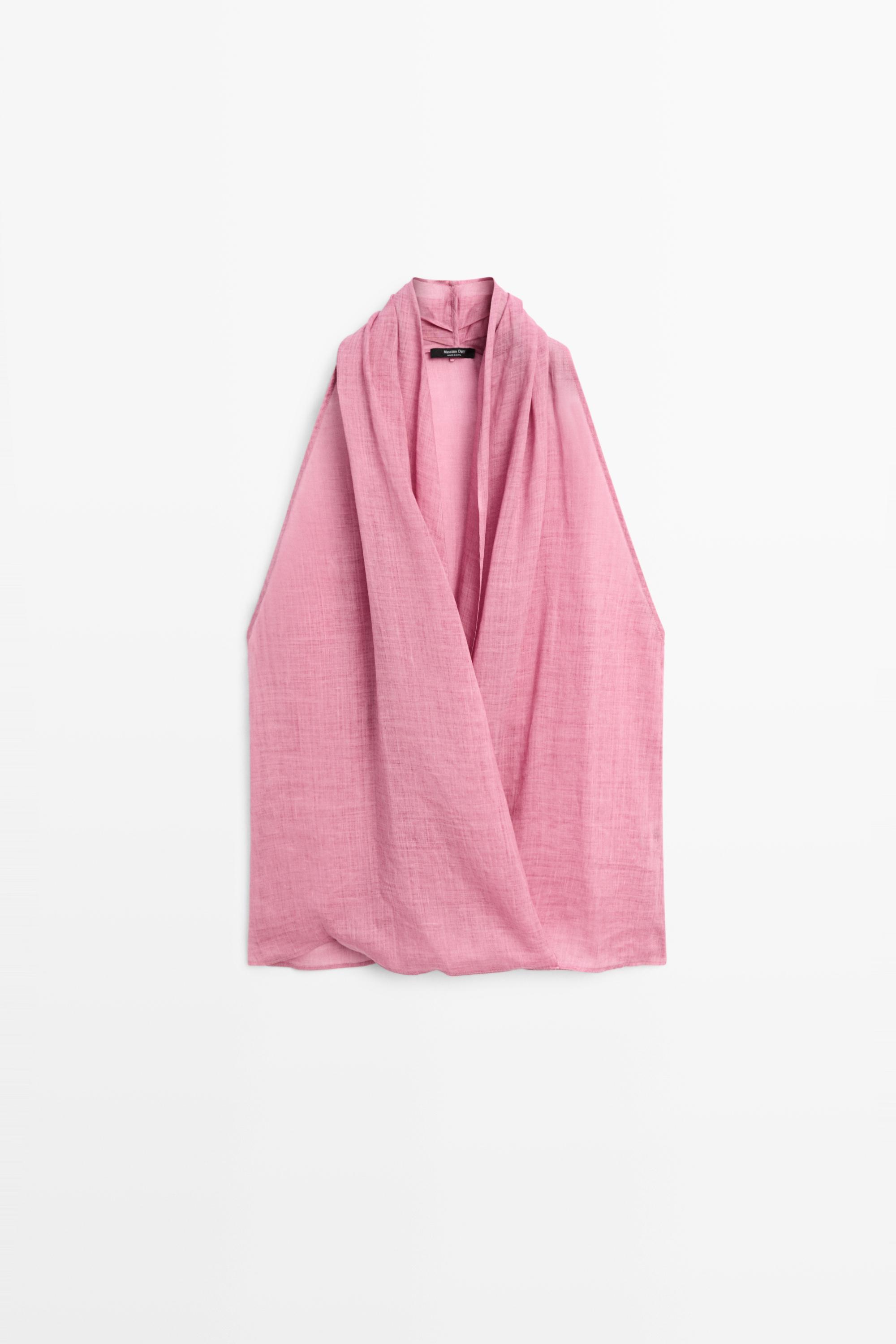 Top croisé drapé